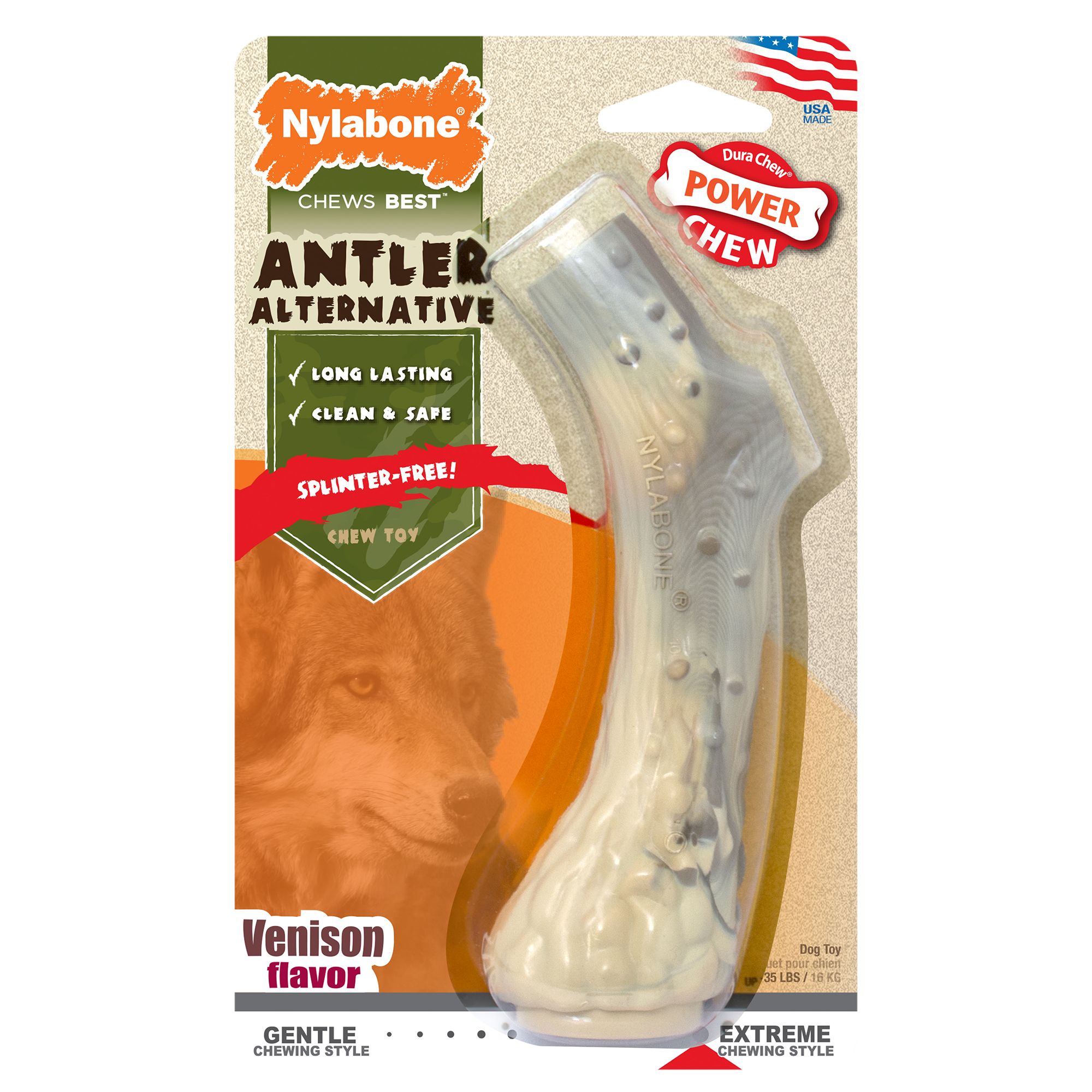 antler dog toy