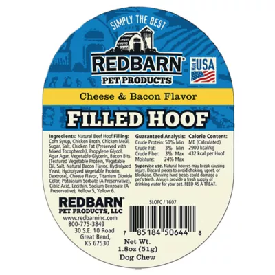 Redbarn Cheese and Bacon Filled Hooves Dog Treats