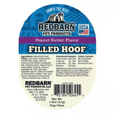Redbarn Peanut Butter Filled Hooves Dog Treats