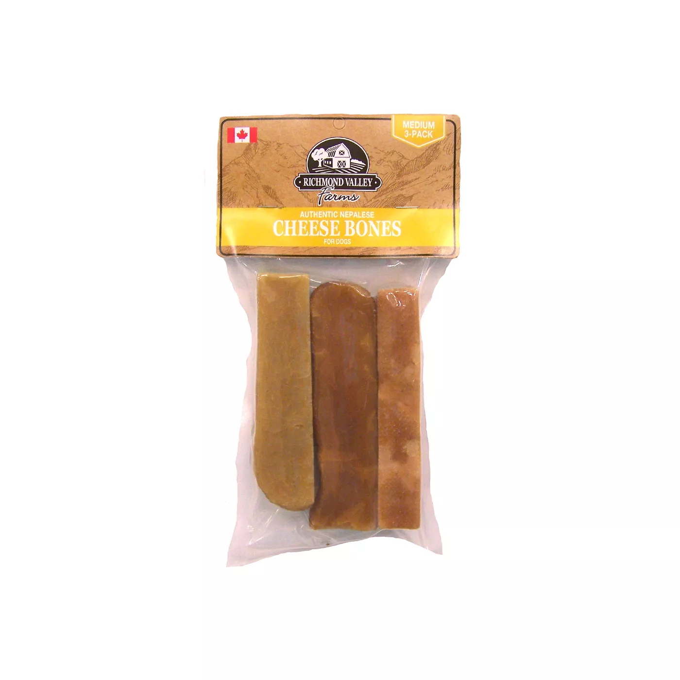 Richmond Valley Farms Cheese Bones Dog Treats 3 Pack