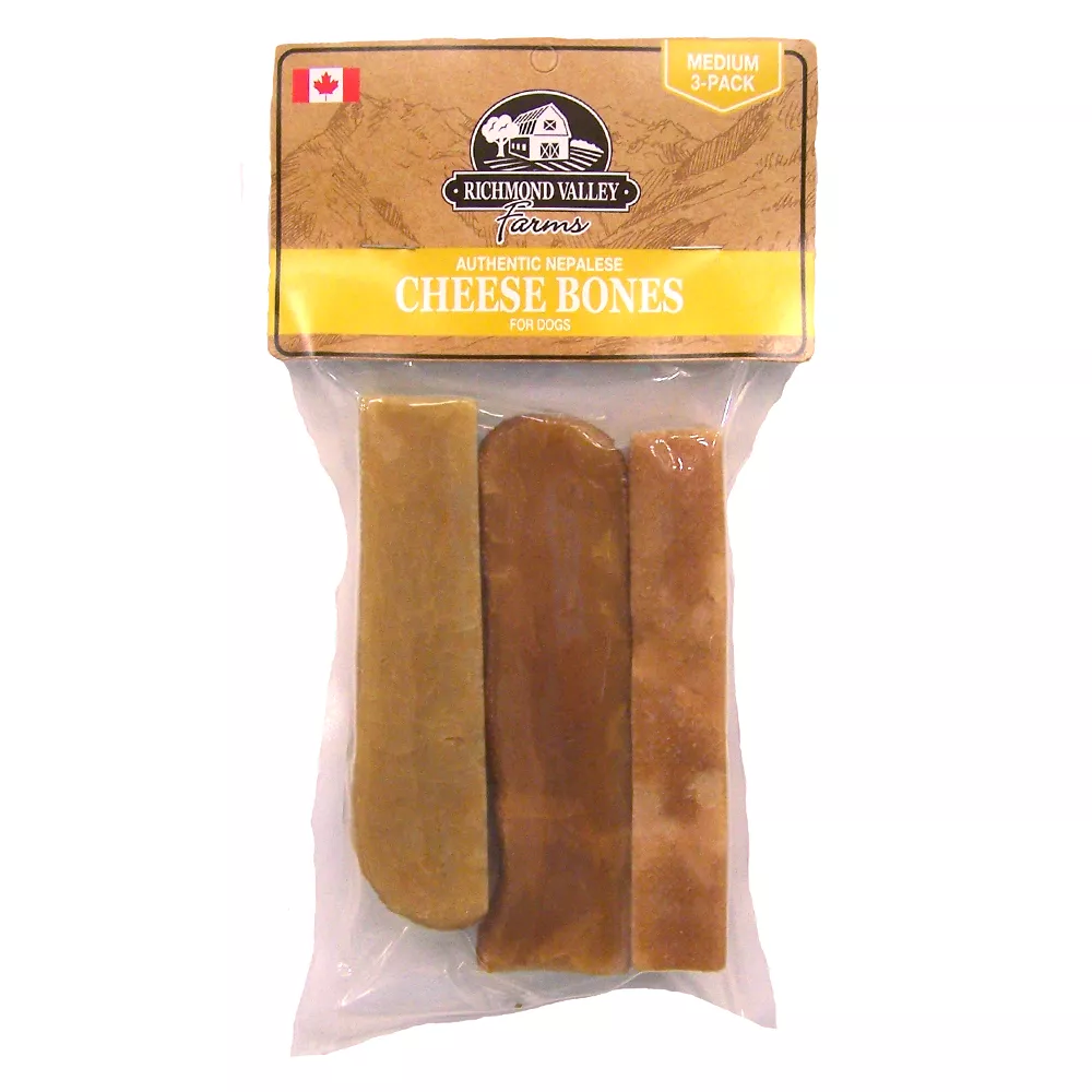 Richmond Valley Farms Cheese Bones Dog Treats - 3 Pack