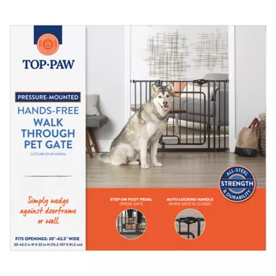 Top Paw® Hands-Free Walk-Through Pet Gate - Dog Gate - Image 5