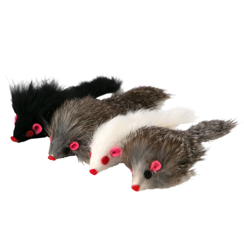 Grreat Choice™ 4-Pack Fur Mice Cat Toy | cat Multi Pack | PetSmart