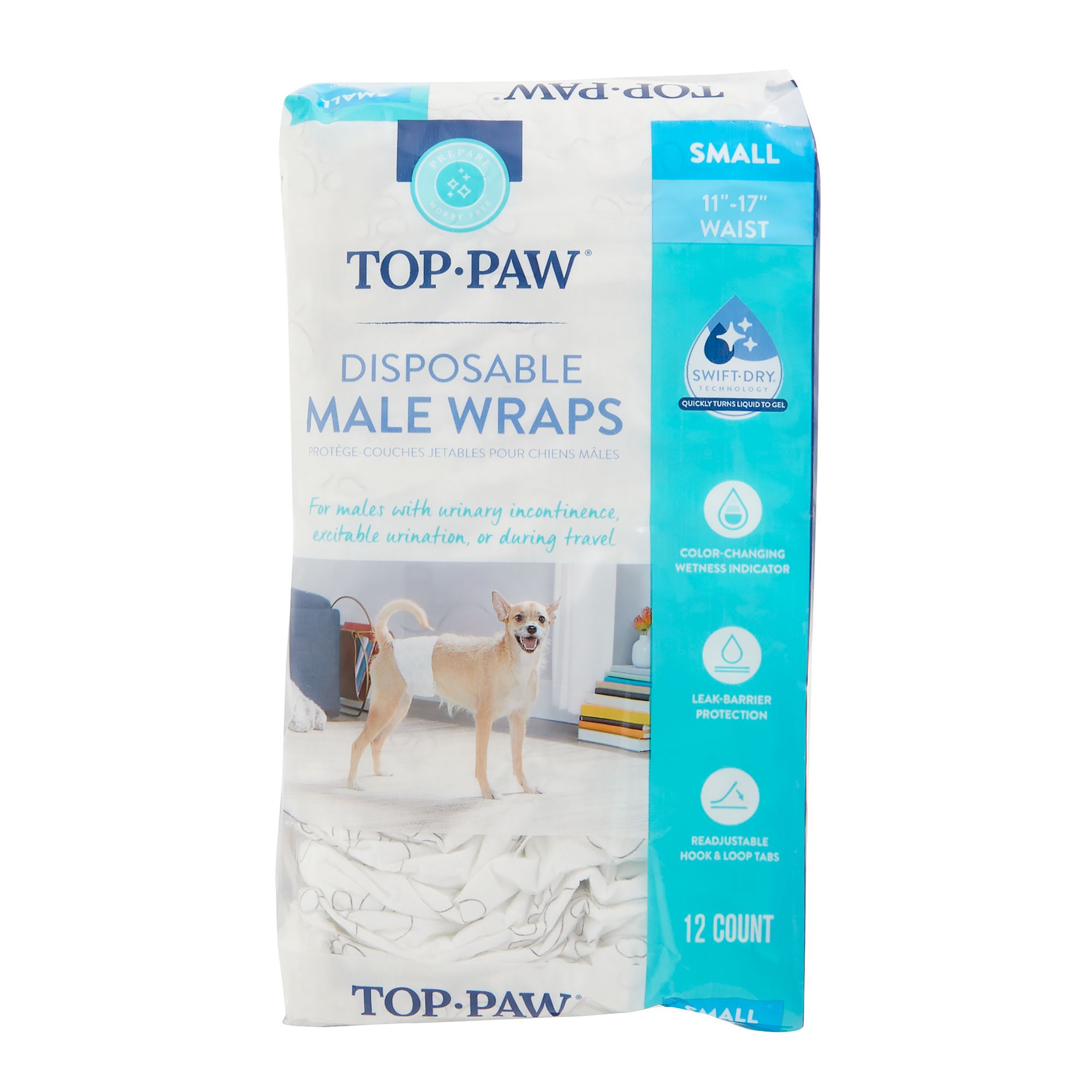 Top Paw Disposable Male Wrap Dog Diapers