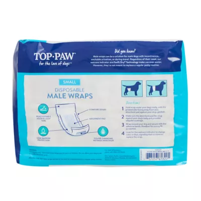 Product Top Paw® Disposable Male Wrap Dog Diapers