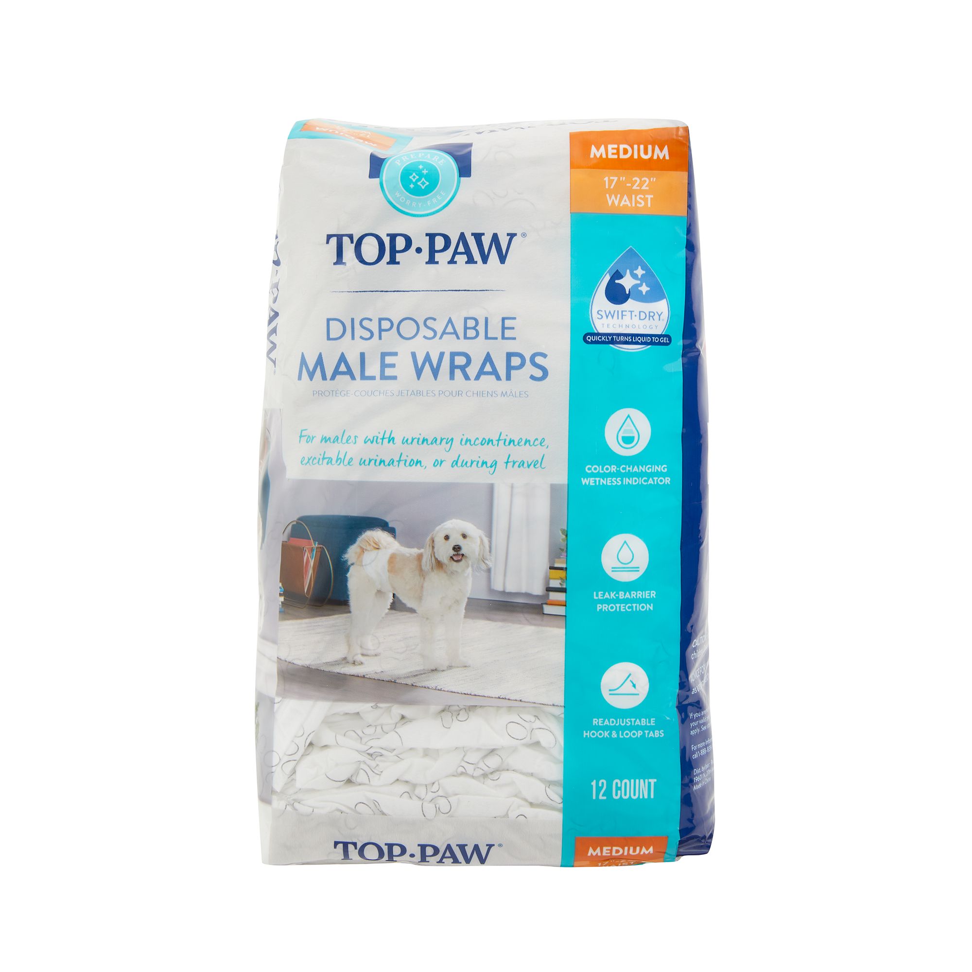 Top Paw Disposable Dog Diapers - 30 Pack - Small