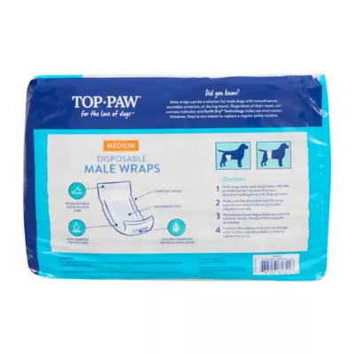 Product Top Paw® Disposable Male Wrap Dog Diapers