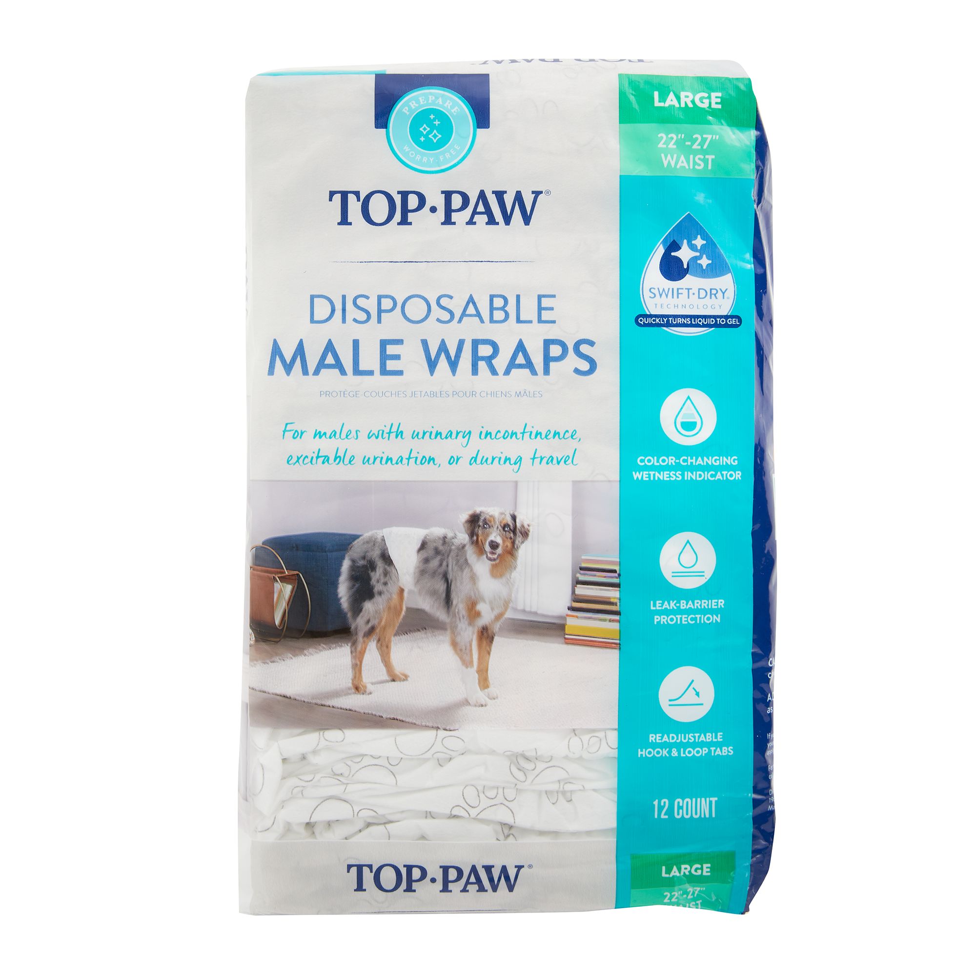 Top Paw® Disposable Male Wrap Dog 