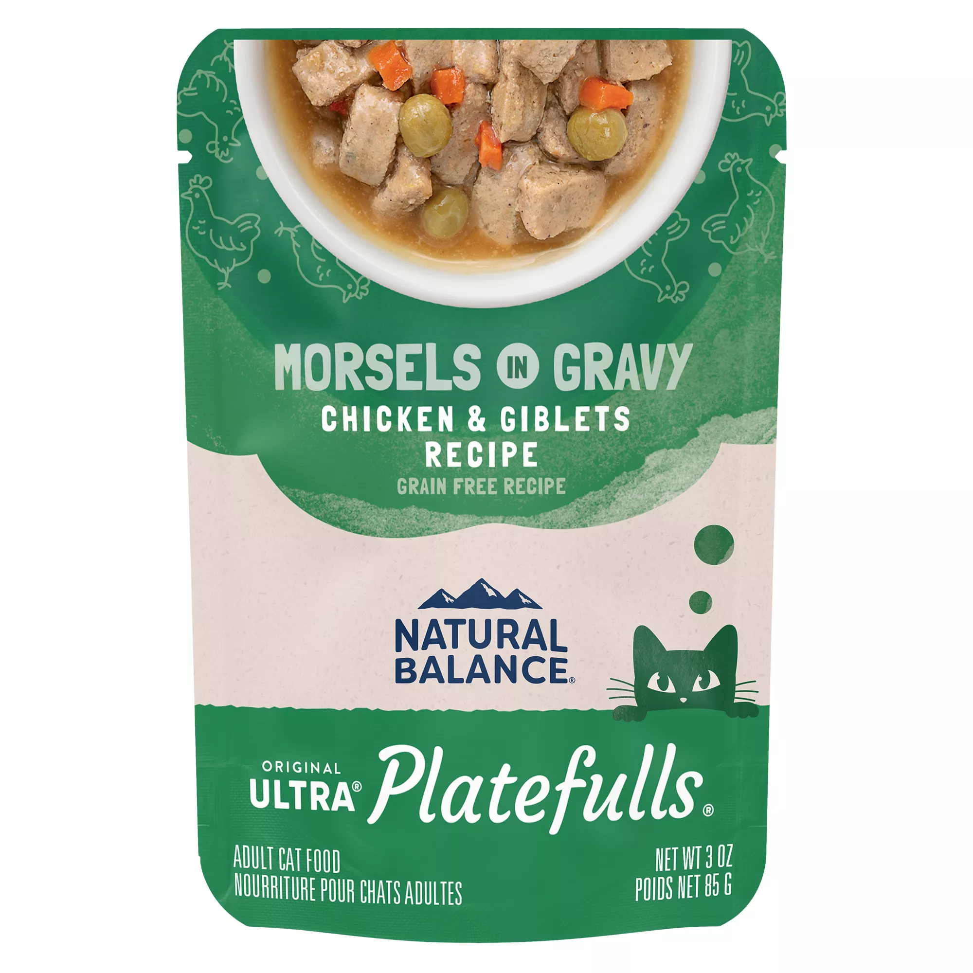 Natural Balance Platefulls Adult Cat Food - Grain Free, Chicken & Giblets