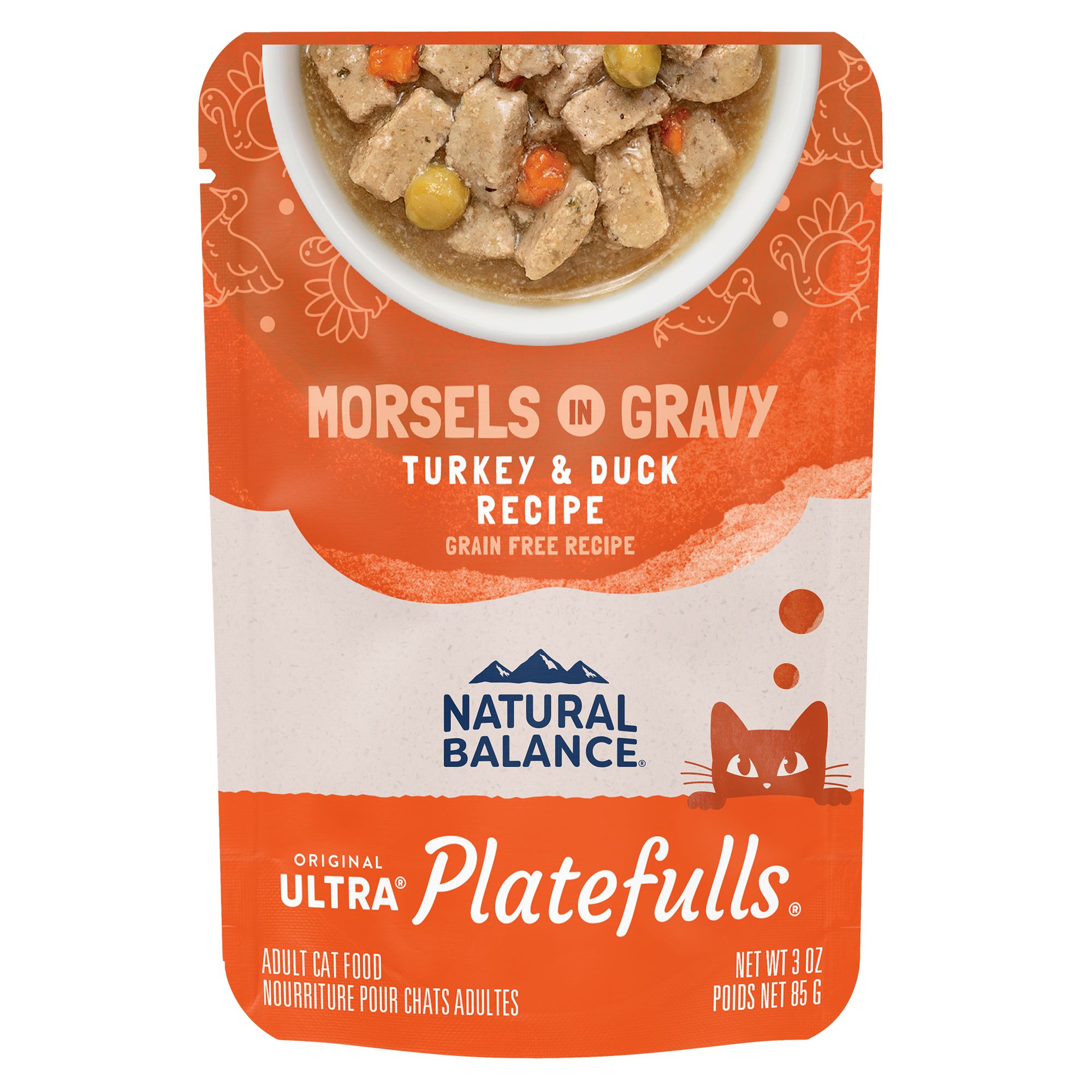 Natural Balance Platefulls Indoor Turkey Duck Formula in Gravy Cat Food 3oz