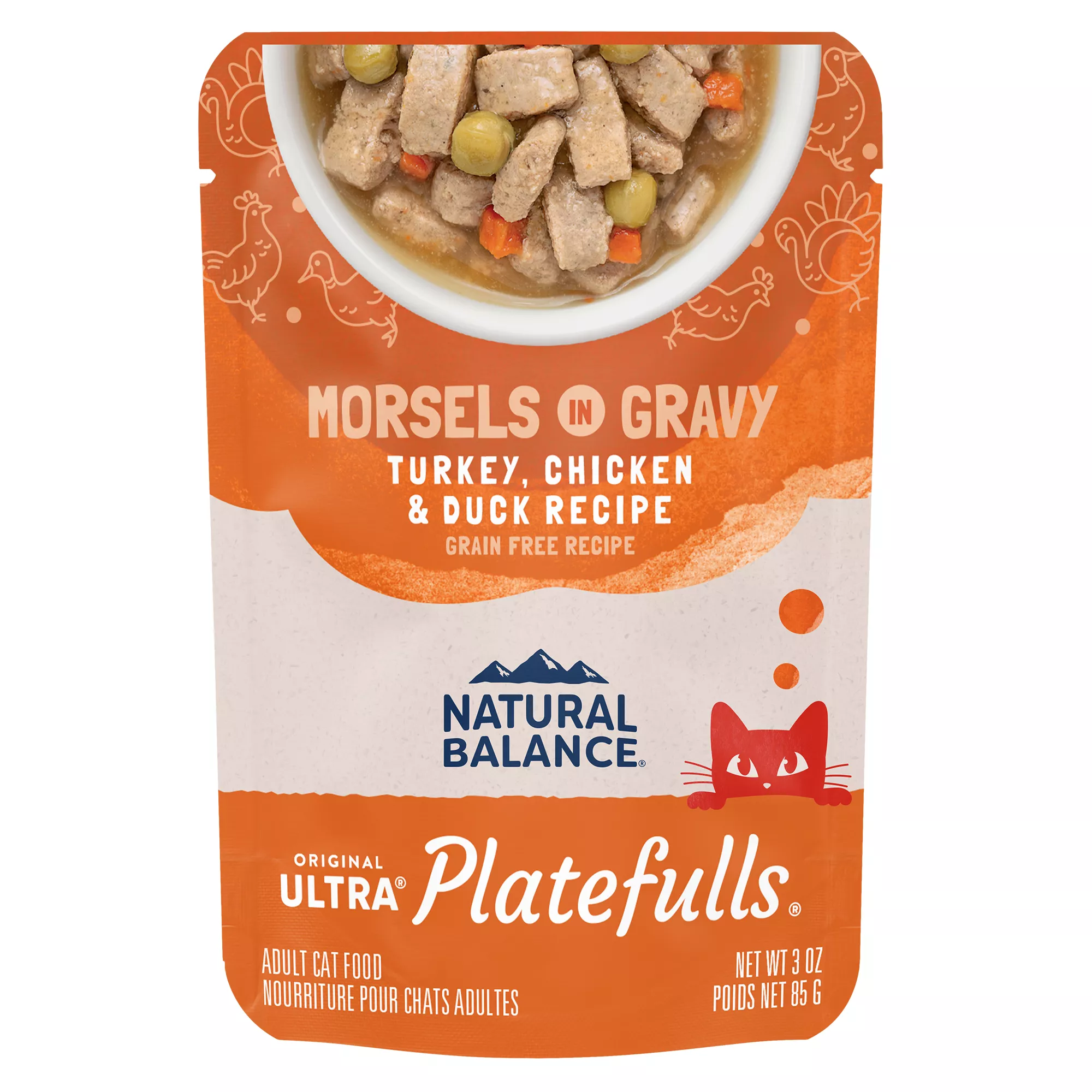 Natural Balance Platefulls Cat Food - Grain Free, Turkey, Chicken & Duck