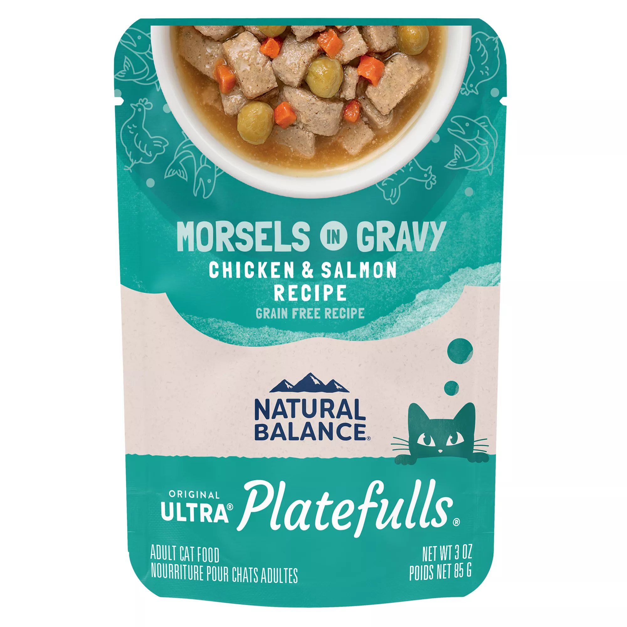 Natural Balance Platefulls Adult Cat Food - Grain Free, Chicken & Salmon