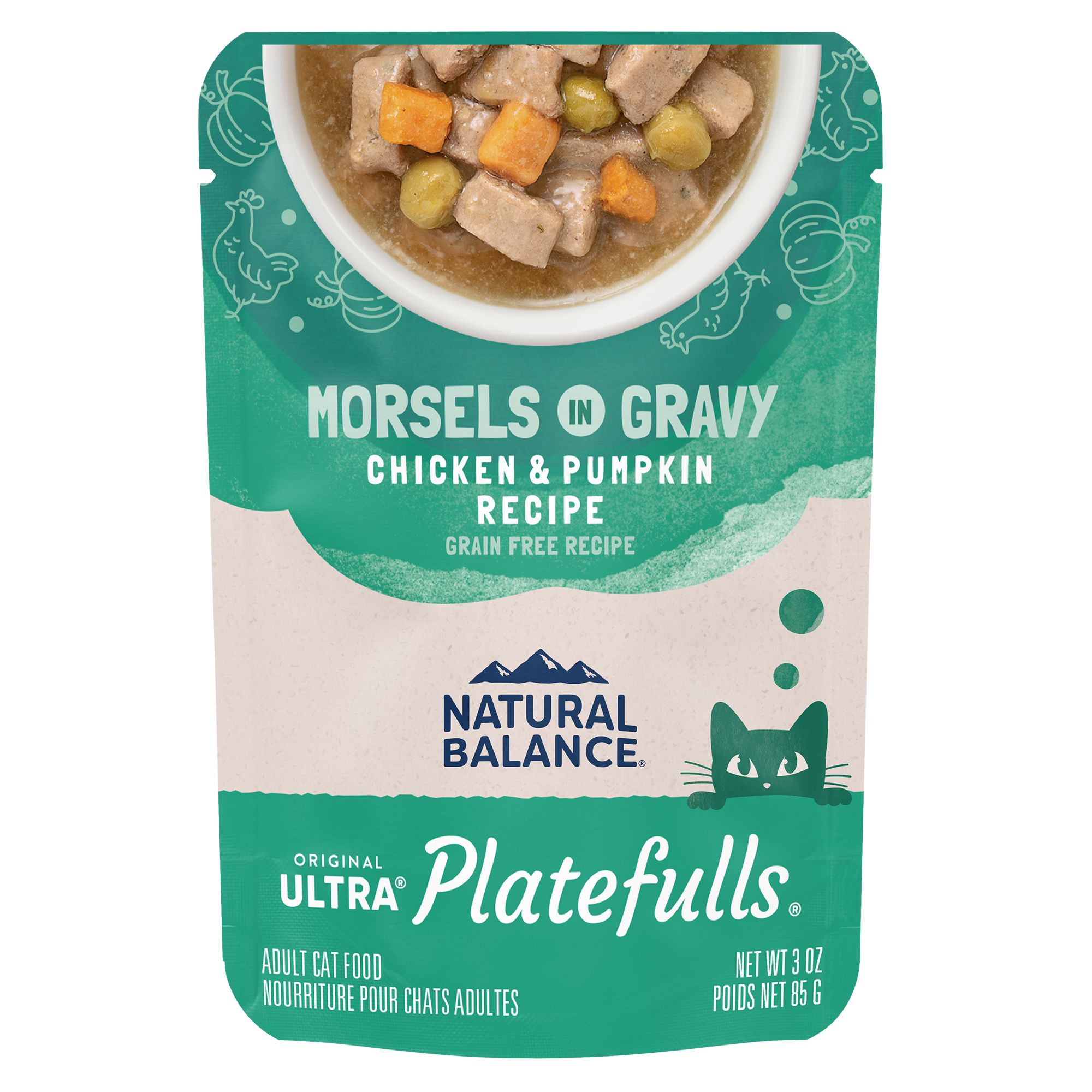 Natural Balance Platefulls Adult Cat Food Grain Free Chicken Pumpkin