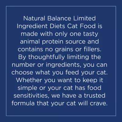Product Natural Balance Limited Ingredient Diets Cat Food - Grain Free, Green Pea & Salmon
