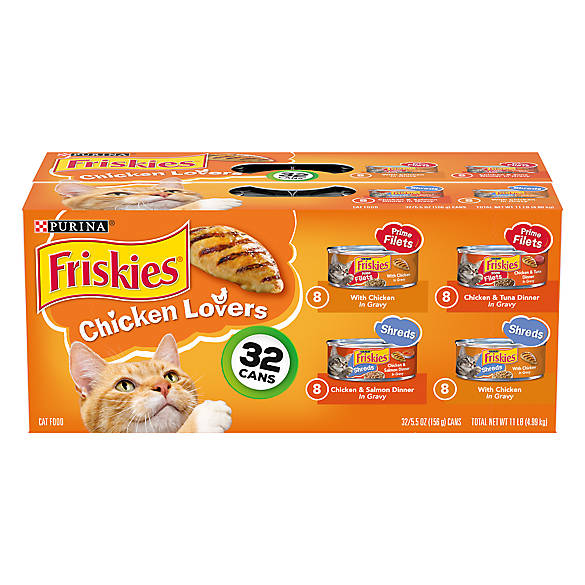 Purina® Friskies® Cat Food Chicken Lovers, Variety Pack, 32 ct cat