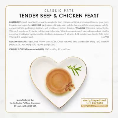 Product Purina® Fancy Feast® Classic Pate Wet Cat Food - Poultry & Beef, Variety Pack, 3 Oz, 30 Count