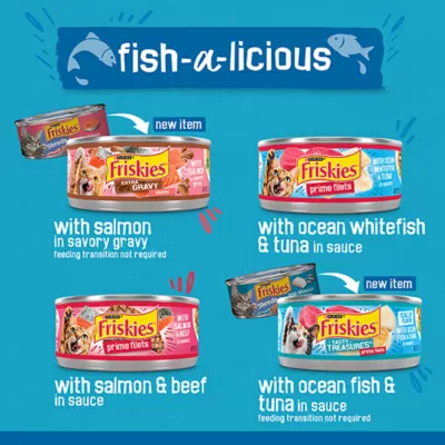 Product Purina® Friskies® Fish-A-Licious Adult Cat Wet Food - Variety Pack, 32 CT, 176 OZ