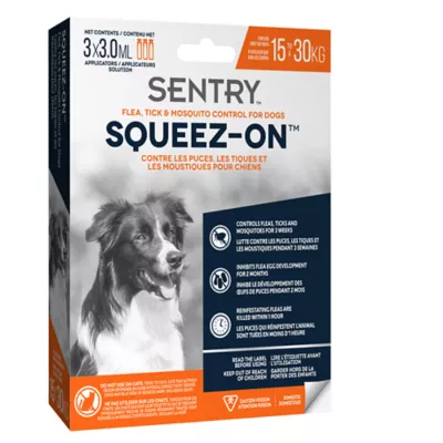 Product SENTRY® Squeez-On™ Flea, Tick & Mosquito Control for Dogs - 15-30 KG