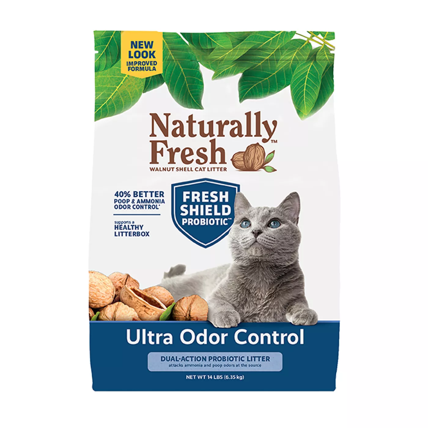 Naturally Fresh Ultra Odor Control Clumping Multi Cat Walnut Cat Litter Natural