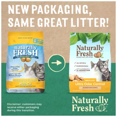 Product Naturally Fresh Ultra Odor Control Clumping Multi-Cat Walnut Cat Litter - Natural