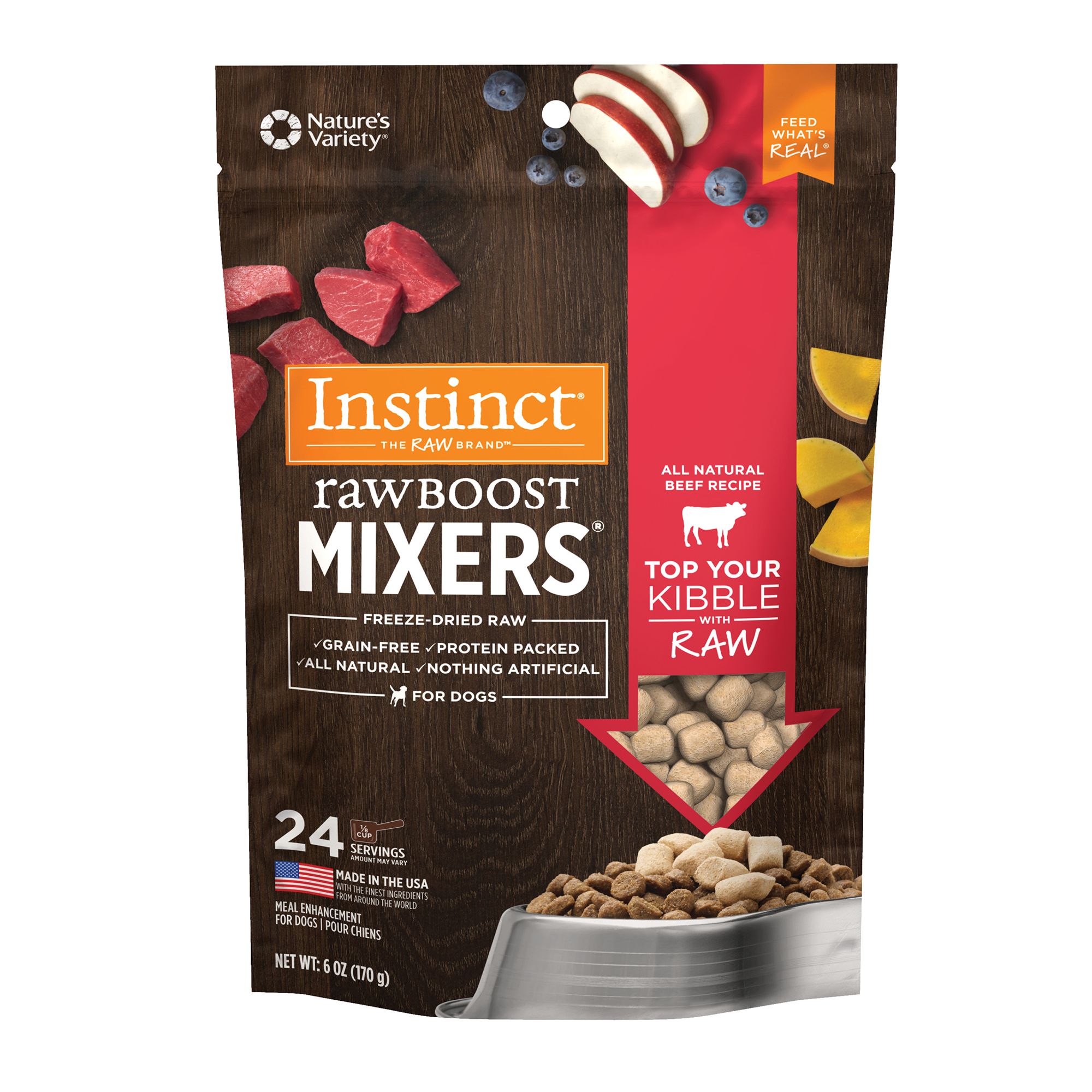 Instinct Raw Boost Mixers Dog Food Topper Grain Free Freeze