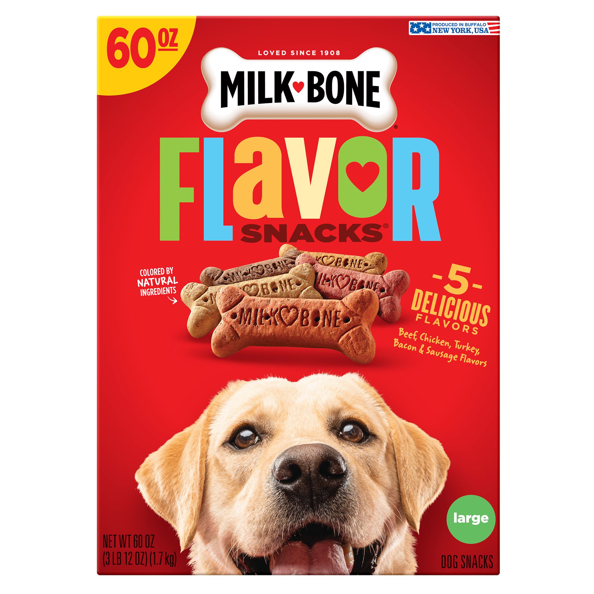 Milk Bone Flavor Snacks Dog Treat All Ages Beef Chicken Turkey Bacon Sausage