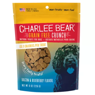 Product Charlee Bear Bear Crunch Dog Treat - Natural, Grain Free, Bacon & Blueberry