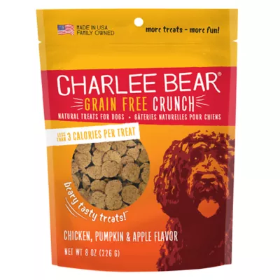 Product Charlee Bear Bear Crunch Natural, Grain Free, Chicken, Pumpkin & Apple Dog Treat