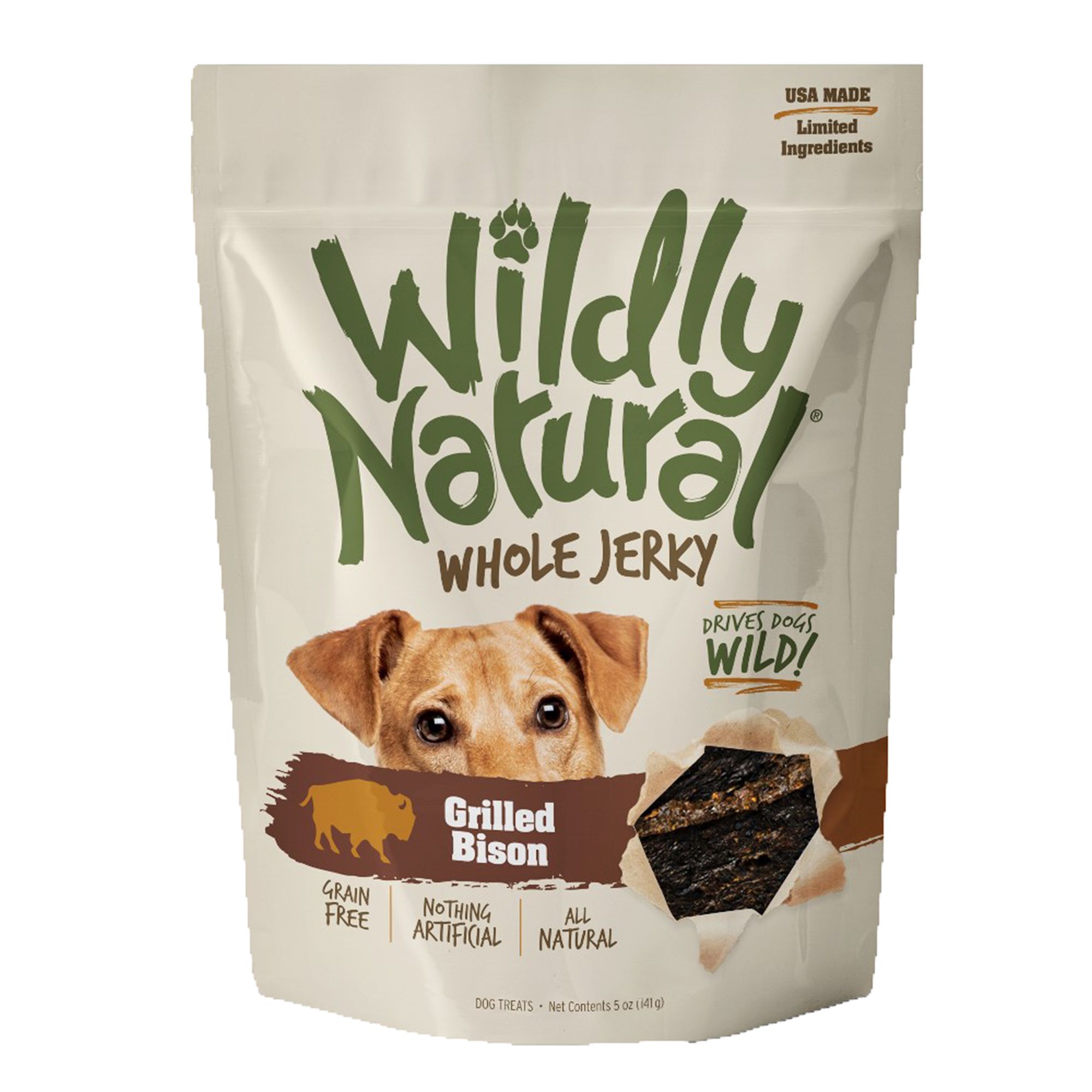 Fruitables Whole Jerky Dog Treats Natural Grilled Bison dog