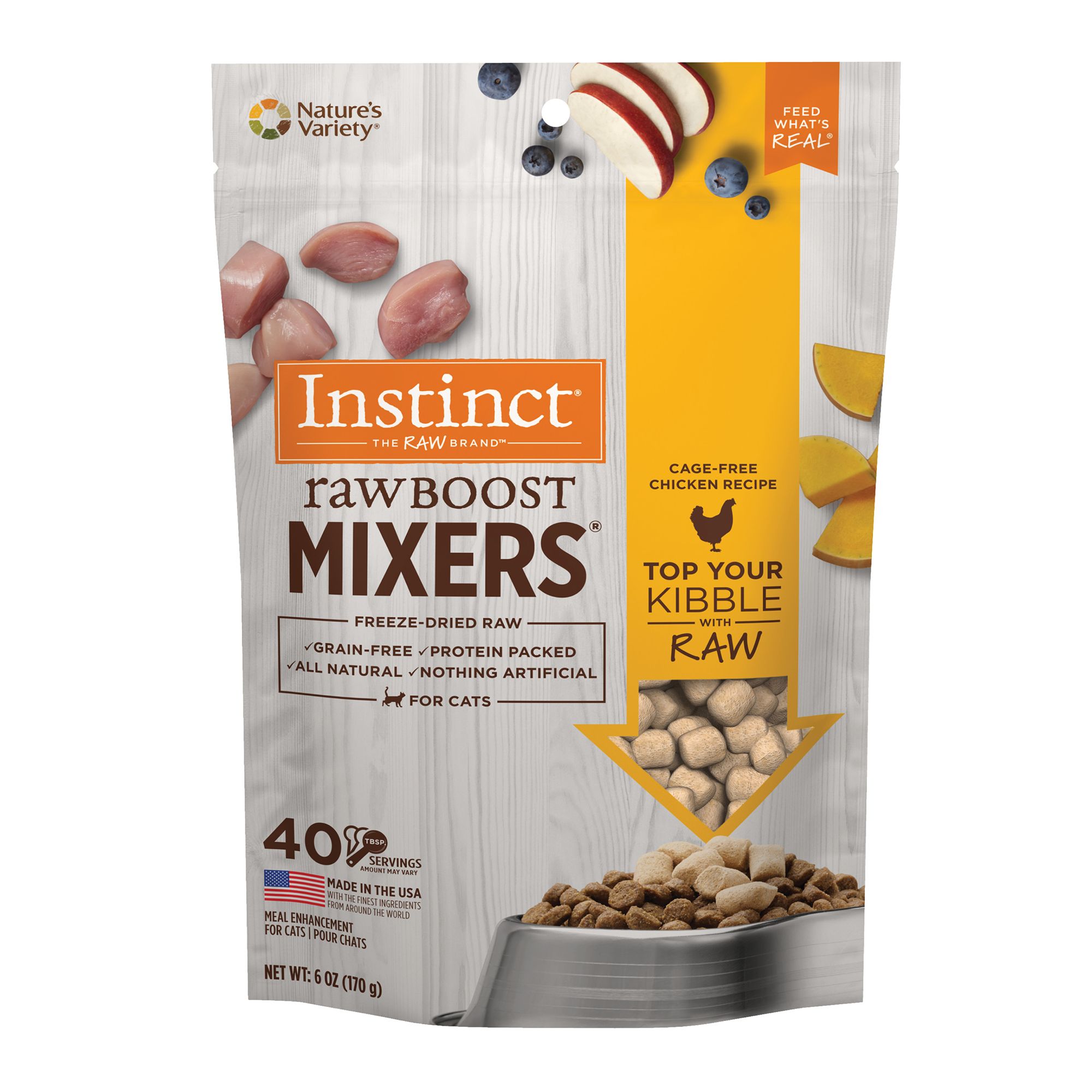 Instinct Rawboost Mixers Cat Food Toppers Natural Grain Free Freeze Dried Chicken