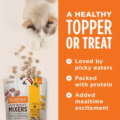 Product Instinct® Rawboost Mixers® Cat Food Toppers - Natural, Grain Free, Freeze Dried, Chicken