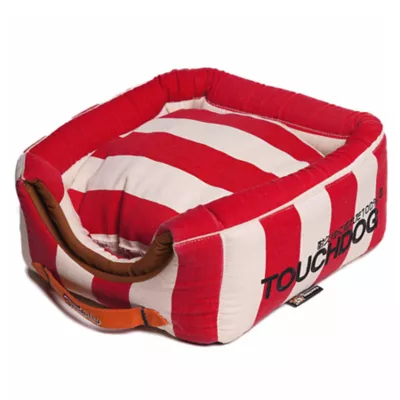Product Pet Life Touchdog Polo Stripe Convertible Dog Bed