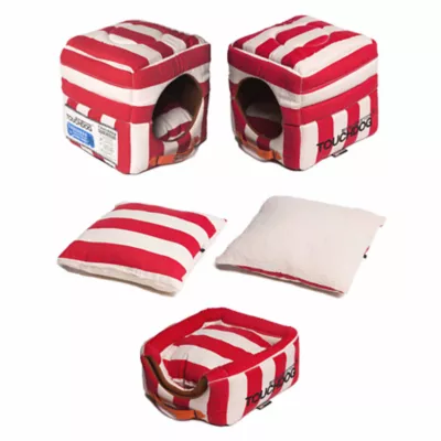 Product Pet Life Touchdog Polo Stripe Convertible Dog Bed