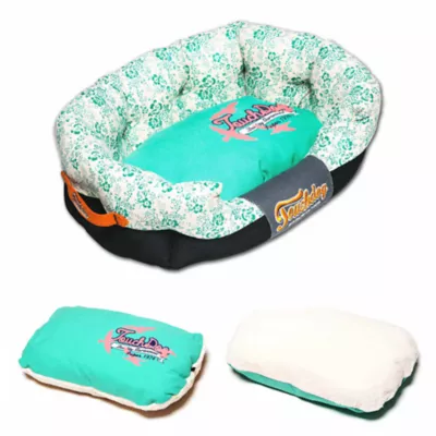 Product Pet Life Ultra Plush Floral Cuddler Dog Bed