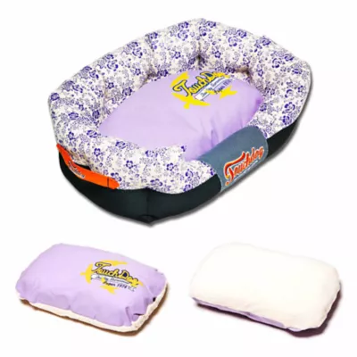 Product Pet Life Ultra Plush Floral Cuddler Dog Bed