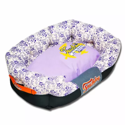 Product Pet Life Ultra Plush Floral Cuddler Dog Bed