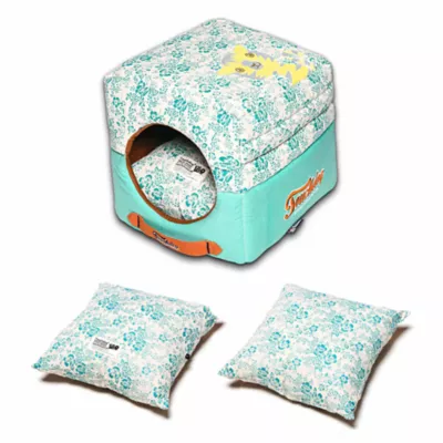 Product Pet Life Touchdog Floral Convertable Dog Bed