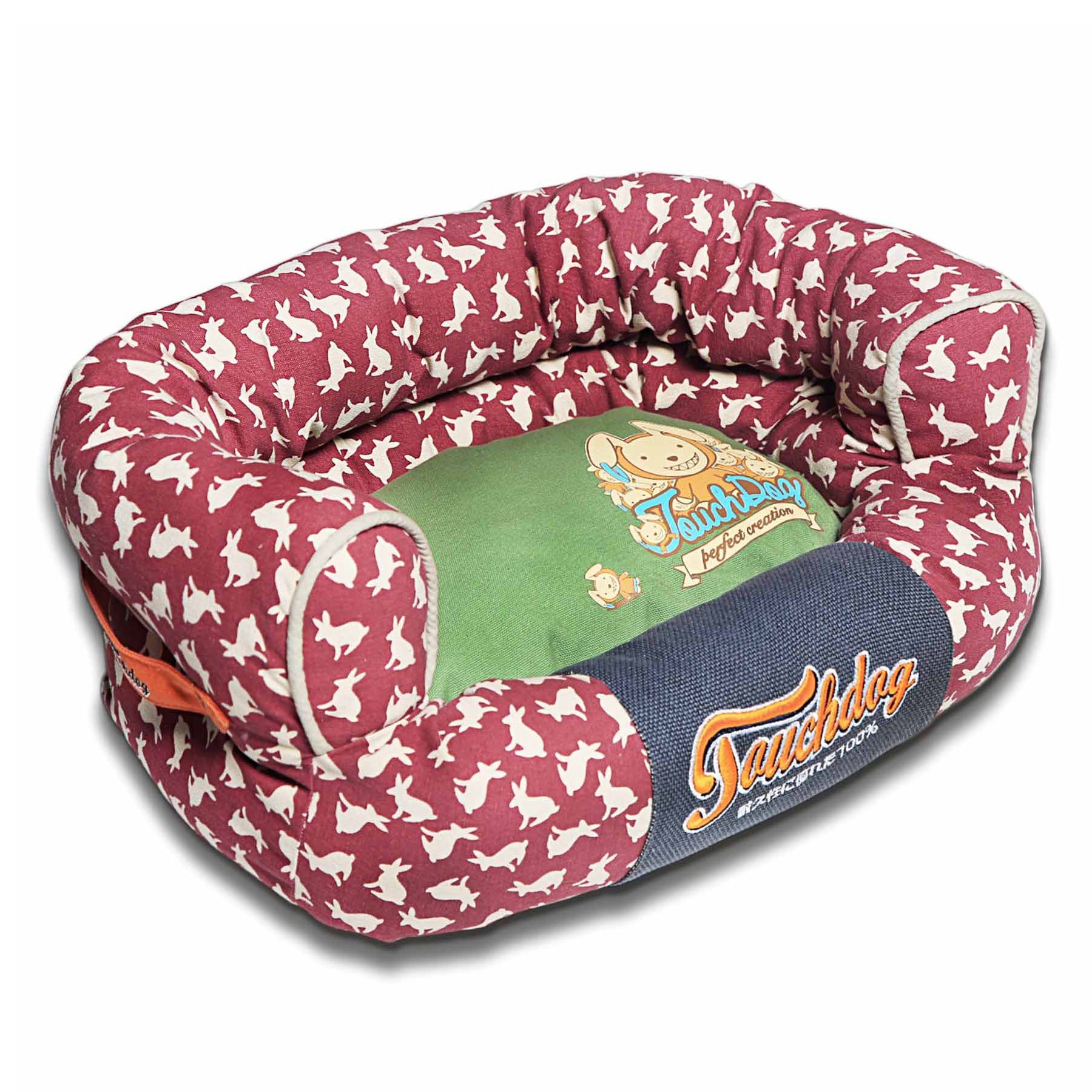 Pet Life Touchdog Lazy Bones Rabbit Dog Bed Dog Cuddler Beds Petsmart