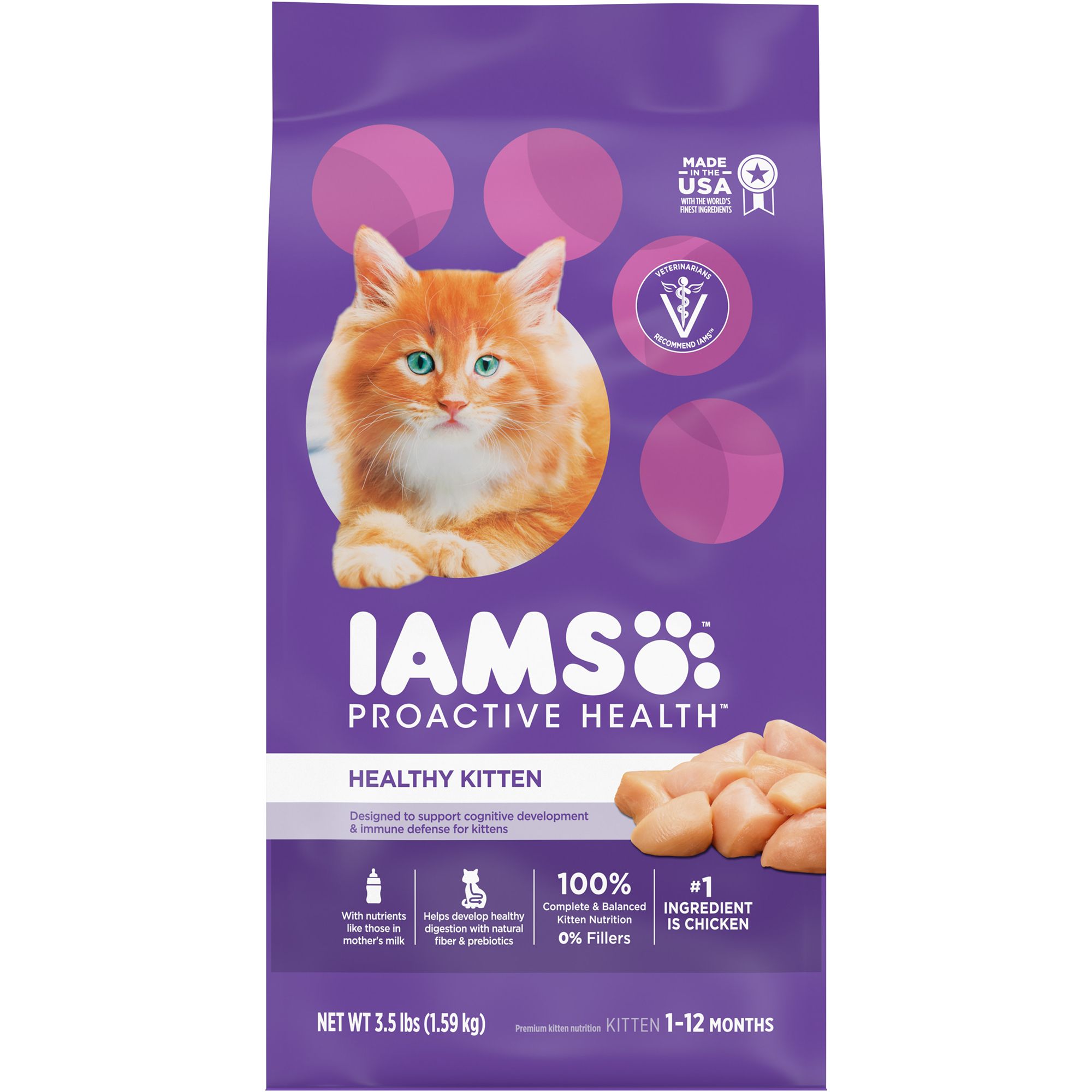 Pate Healthy Kitten Chicken Recipe Tray 2 6 Ounces Iams