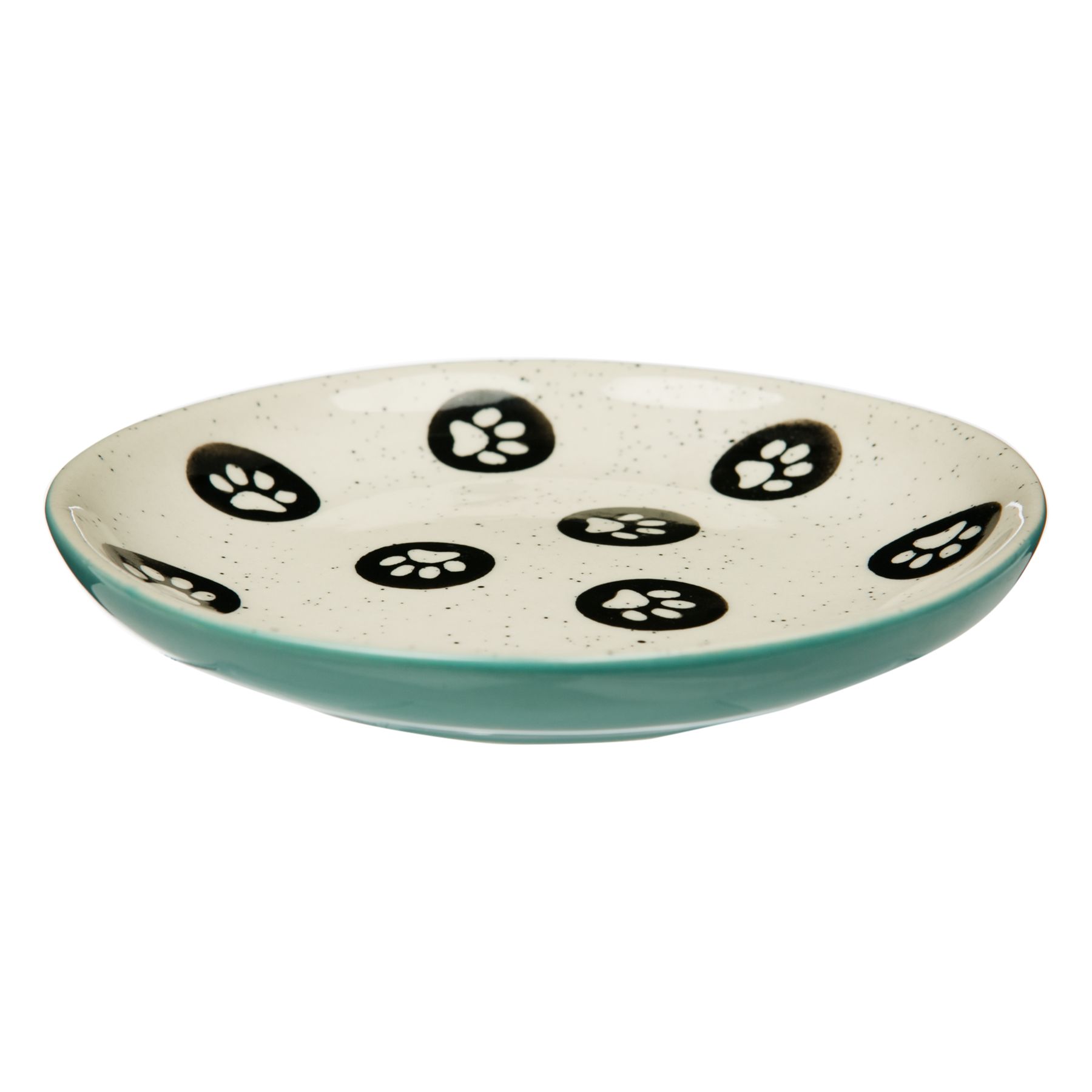 Whisker City® Polka Dot Paw Cat Saucer cat Food & Water Bowls PetSmart