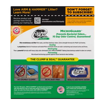 Product Arm & Hammer™ Clump & Seal Microguard Clumping Multi-Cat Clay Cat Litter - Low Dust