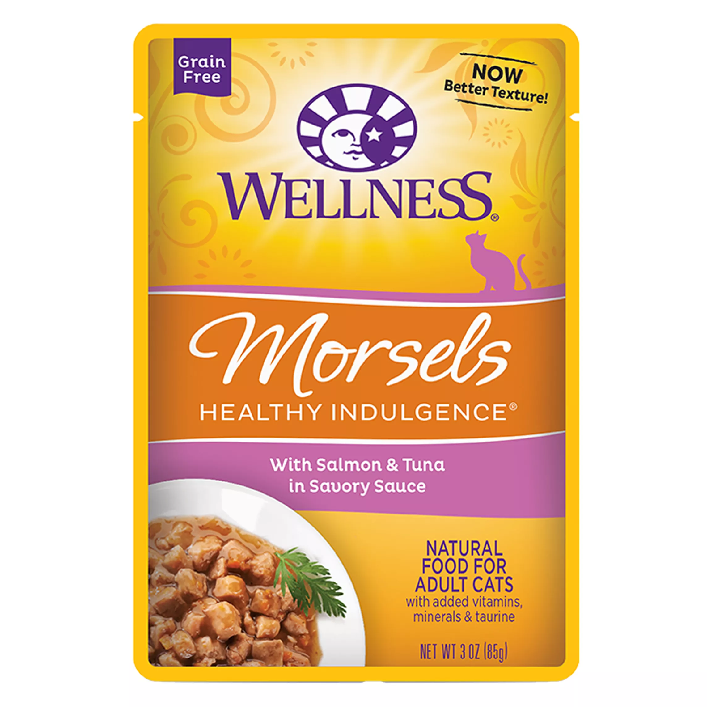 Wellness® Healthy Indulgence Morsels Adult Cat Food - Grain Free, Natural, Salmon & Tuna