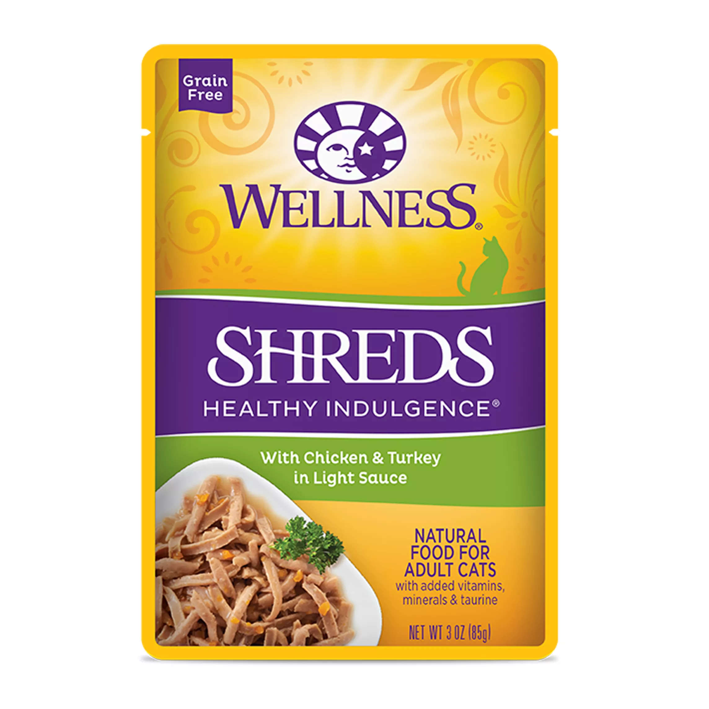 Wellness® Healthy Indulgence Shreds Adult Cat Food - Grain Free, Natural, Chicken & Turkey