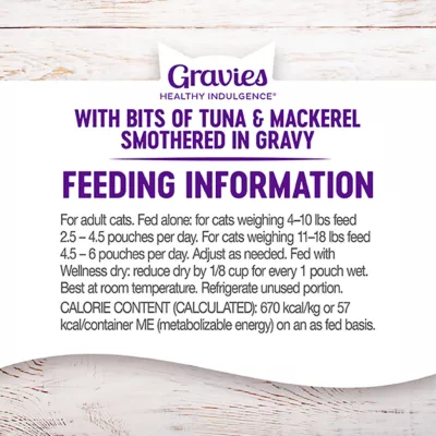 Product Wellness® Healthy Indulgence Gravies Adult Cat Food - Grain Free, Natural, Tuna & Mackerel