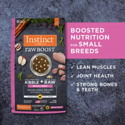 Instinct Raw Boost Kibble Freeze Dried Raw Small Breed All Life Stages Dry Dog Food Chicken