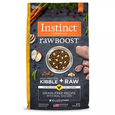 Product Instinct® Raw Boost Kibble + Freeze-Dried Raw All Life Stage Dry Dog Food - Raw, Grain Free, Chicken