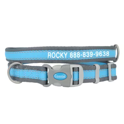 Coastal Pet Products Personalized Pet Attire Pro Reflective Adjustable Dog Collar - Image 1