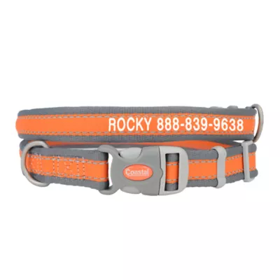 Coastal Pet Products Personalized Pet Attire Pro Reflective Adjustable Dog Collar - Image 1