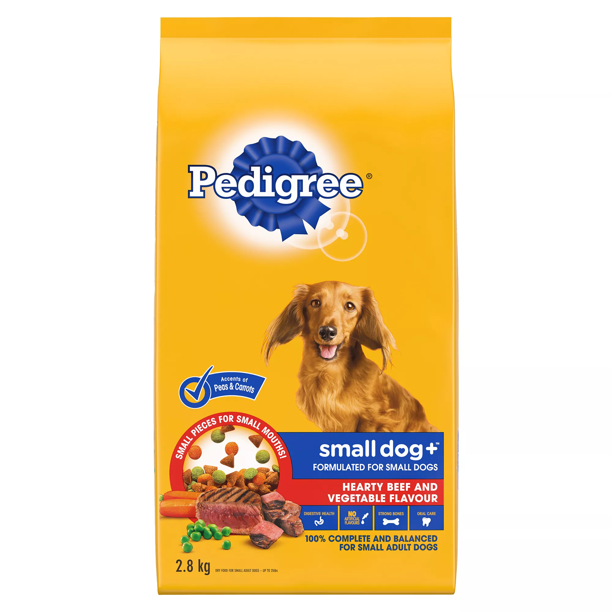 Pedigree Small Dog+ Adult Dog Dry Food - Beef & Vegetable