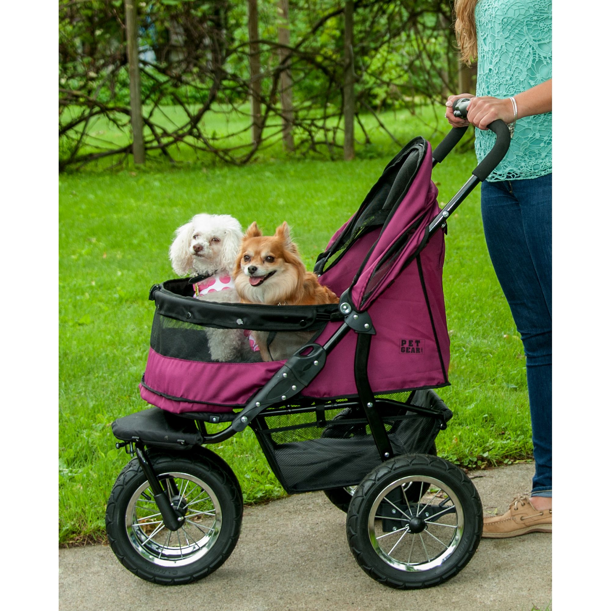 pet gear no zip double dog stroller